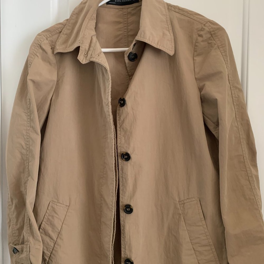 Zara Women's Beige Coat Size xs - Picture 4 of 8